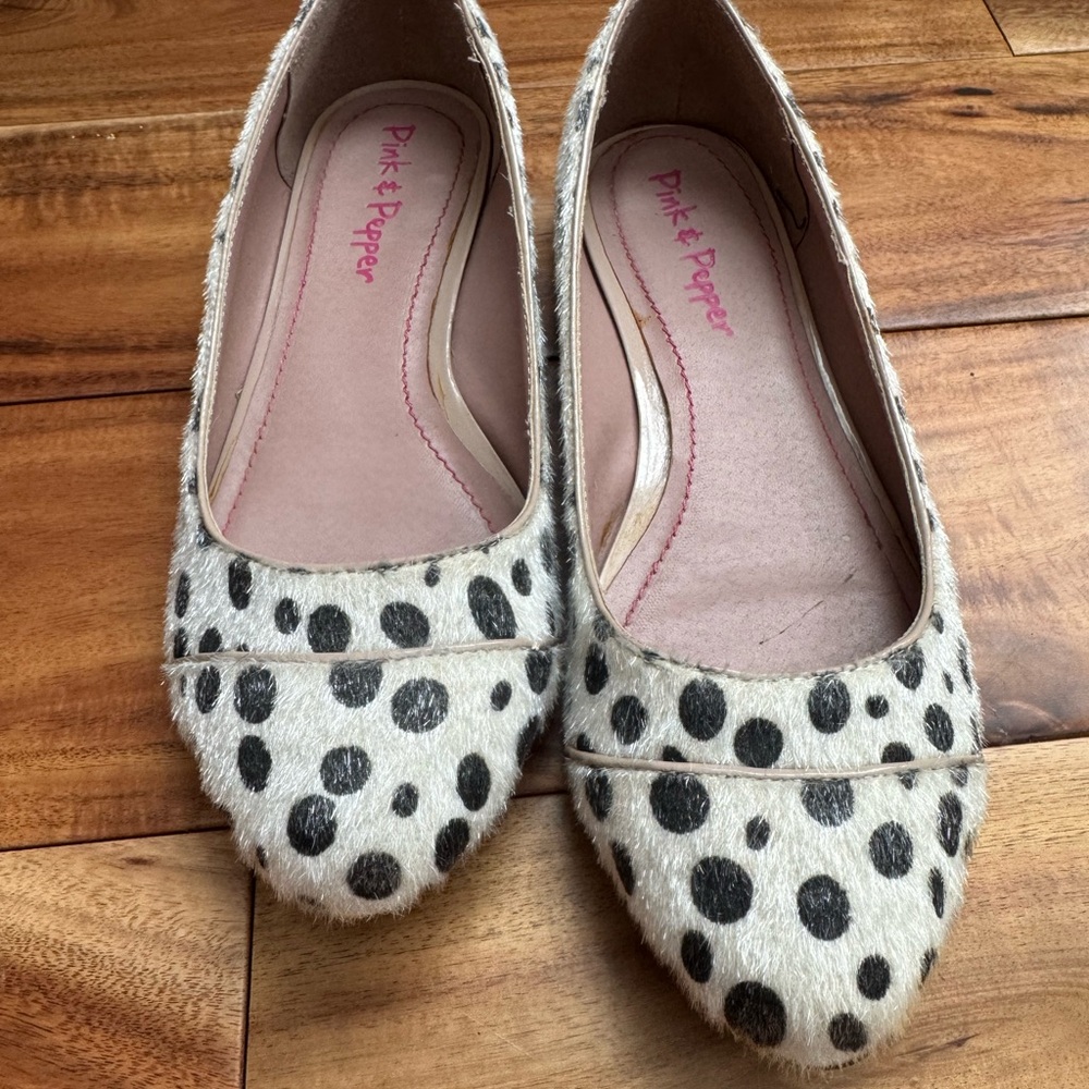 Pink & Pepper Dalmatian Spotted Flats